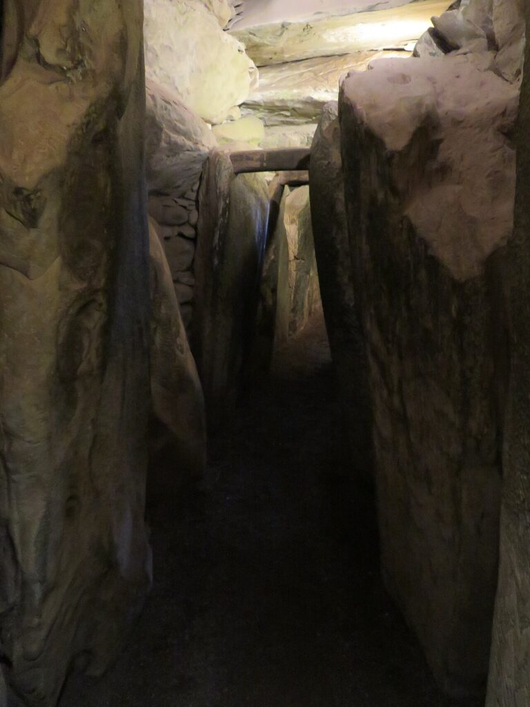 Passage leading from chamber of Newgrange passage tomb in Ireland