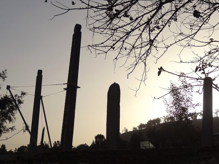 Main Stelae Field at Sunset Axum Ethiopia