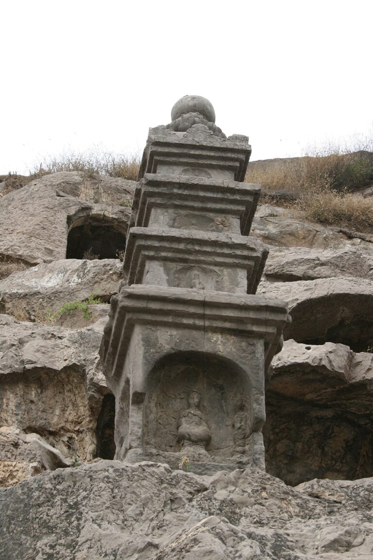 Pagoda Statue in Longmen Grottoes a
