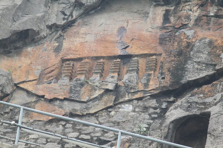 Pagoda Reliefs in Longmen Grottoes Six Pagodas