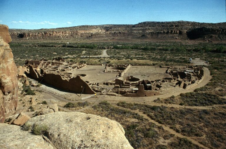 Chaco Canyon Pueblo Bonito 02 von oben gje