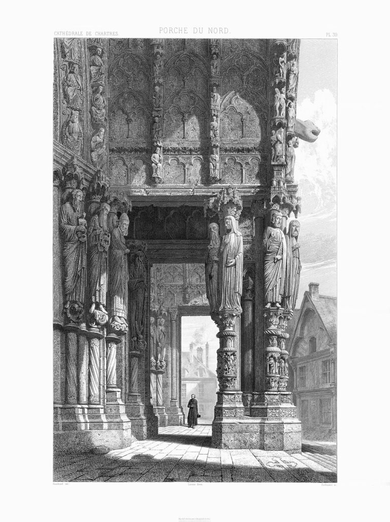 Monografie de la Cathedrale de Chartres 23 Porche du Nord Lithographie