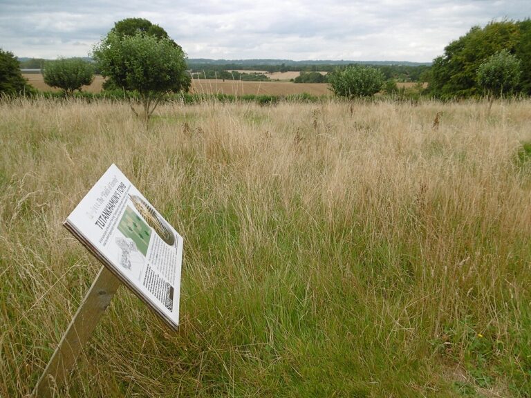 The ancient Egyptian themed grass maze at Chiddingstone Castle