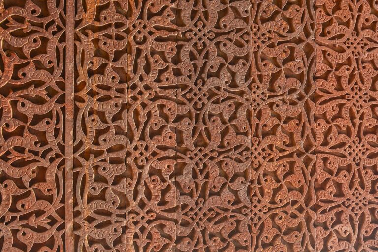 Art work on the wall of Qutb Minar Complex