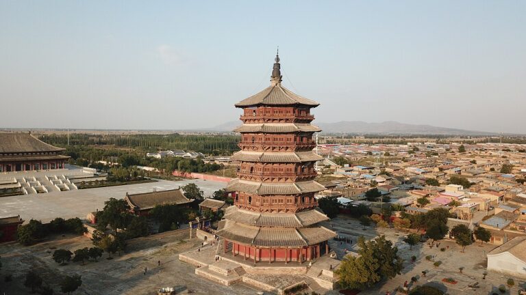 Pagoda of Fogong Temple at Dust