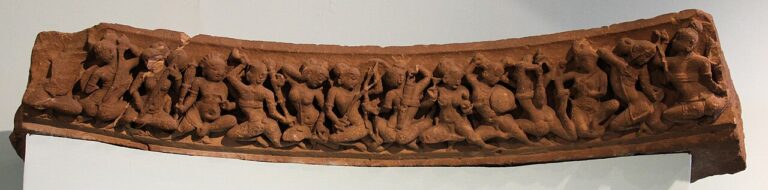 Late Medieval Indian Art Victory Scene, Chahamanas Dynasty, Sikar, Rajasthan, 10th C. AD