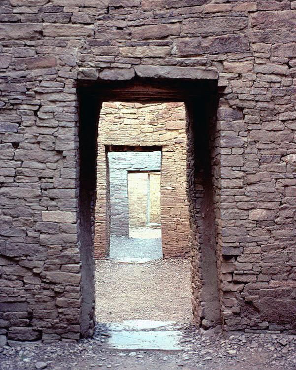 Chaco Canyon Pueblo Bonito doorways NPS
