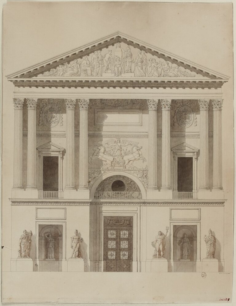 Avant corps central de la colonnade du Louvre, Porte Nord, D