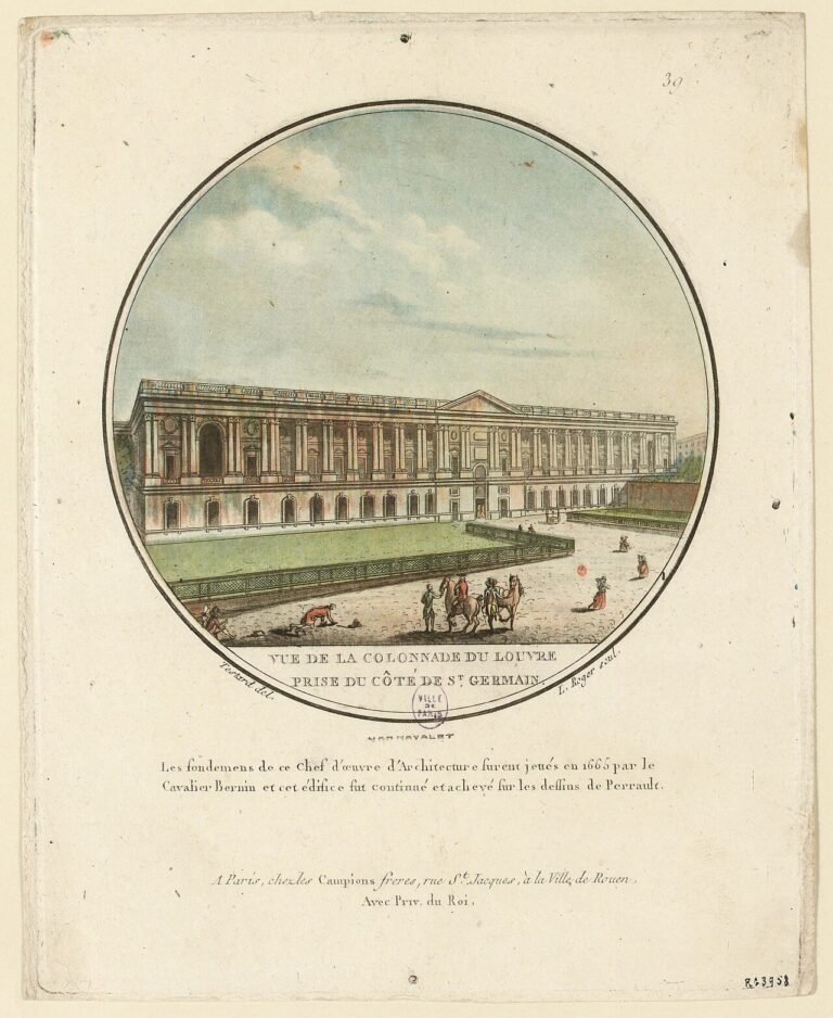Vue de la colonnade du Louvre prise du côté de S Germain. 39, G