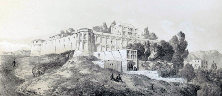 Palace of Qasr e Qajar by Eugène Flandin