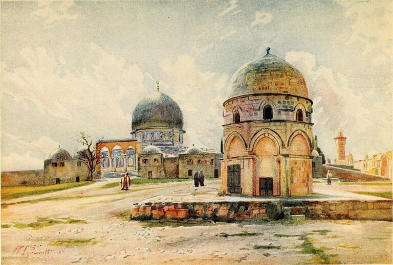 Morning in Jerusalem: The Mosqe of Omar the shaded side