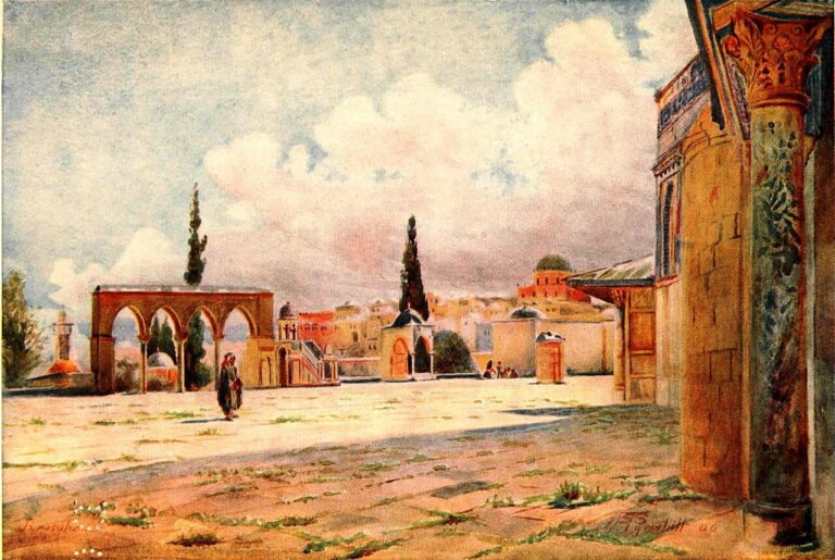 South Porch of Mosque and Summer Pulpit, Jerusalem