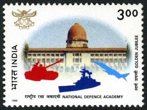 Stamp of India Colnect National Defence Academy 50th Anniversary