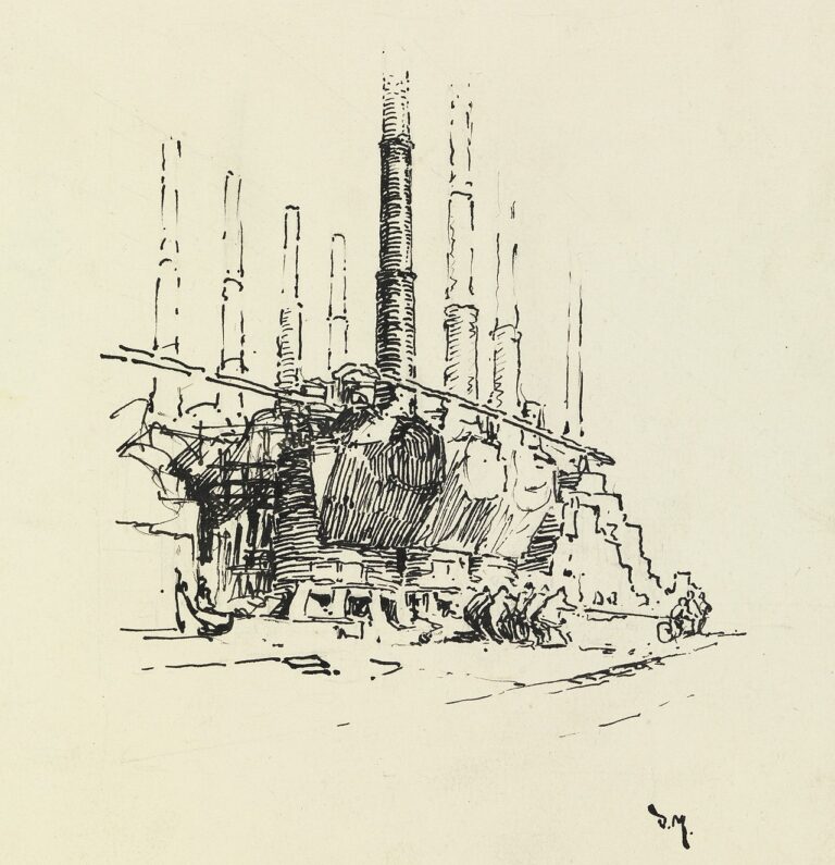 In the Oil Refinery, Abadan Boilers Art