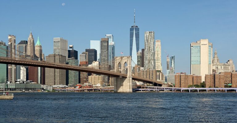 Brooklyn Bridge, view from Brooklyn Bridge Park, New York City