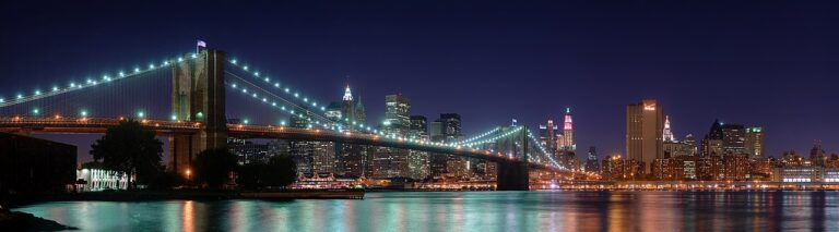 Pont de Brooklyn de nuit Octobre
