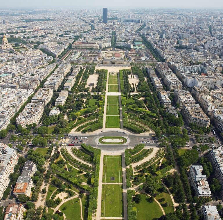 Champ de Mars from the Eiffel Tower July