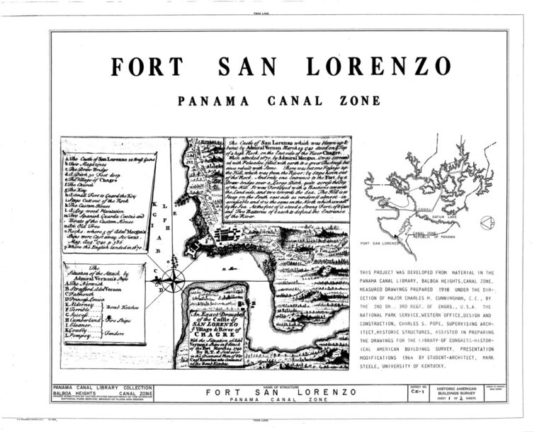 HABS CZ,1 COLON.V,1 Fort San Lorenzo, Chagres River, Colon, Former Panama Canal Zone, CZ