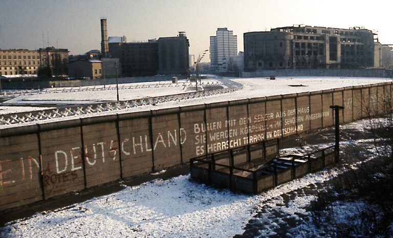 Berlin Wall Potsdamer Platz November looking east crop