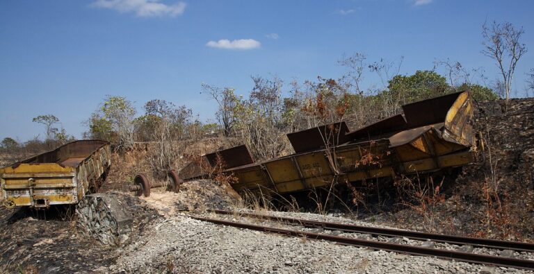 Derailment along the Tazara Railway line in Tanzania