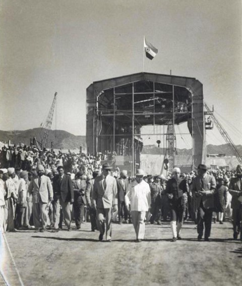 Jawaharlal Nehru at the Power House at the Nangal Hydel Canal, 8 November