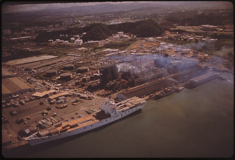 Cataño industrial area across the bay from Old San Juan