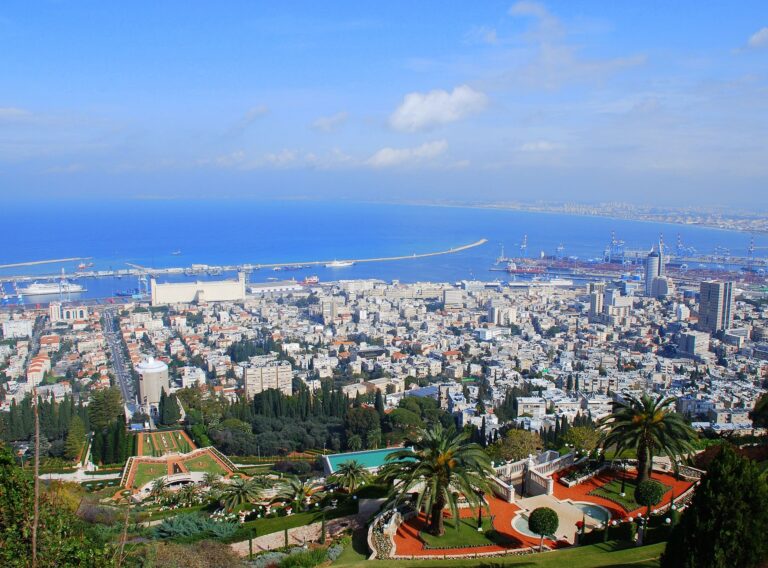 Haifa Bay from the gardens