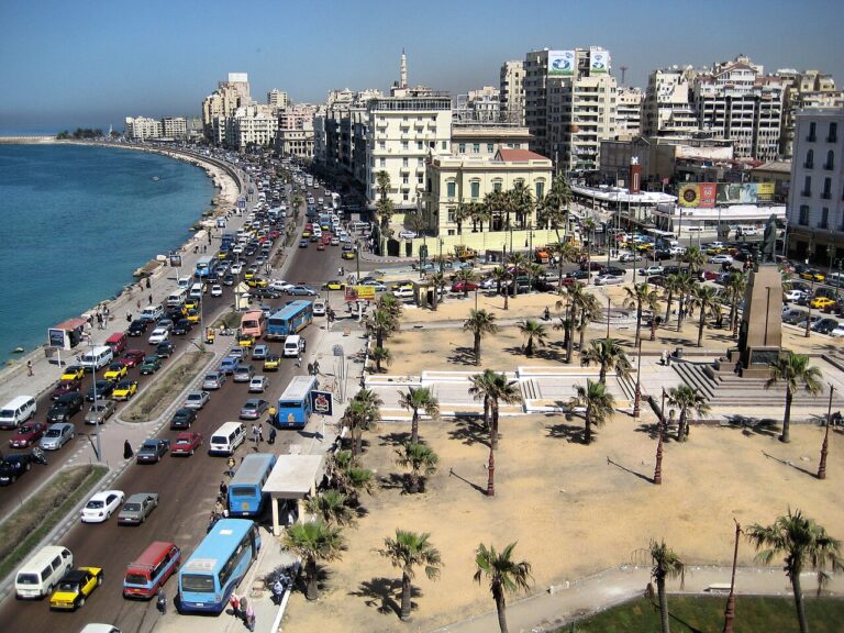 Traffic along the Alexandria Corniche