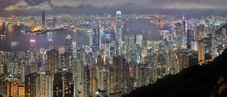 Hong Kong skyline at night