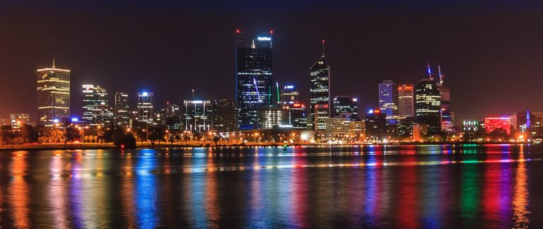 Perth skyline reflected on the Swan River