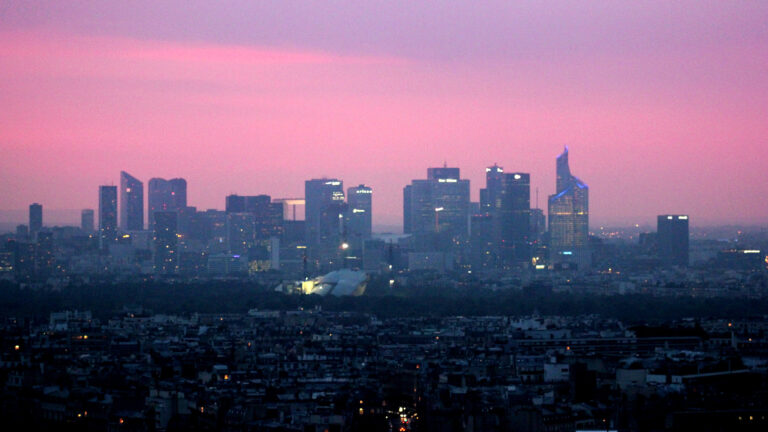 La Defense skyline at dusk
