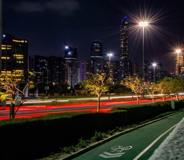 Abu Dhabi Corniche at night