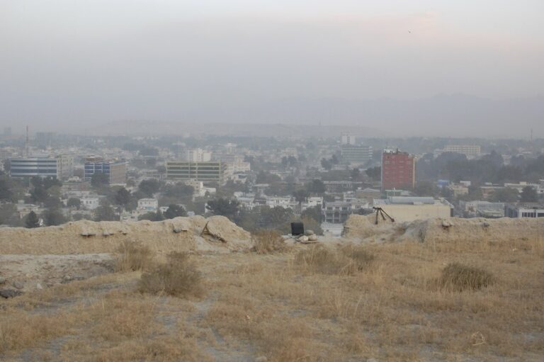 Hazy view over Kabul