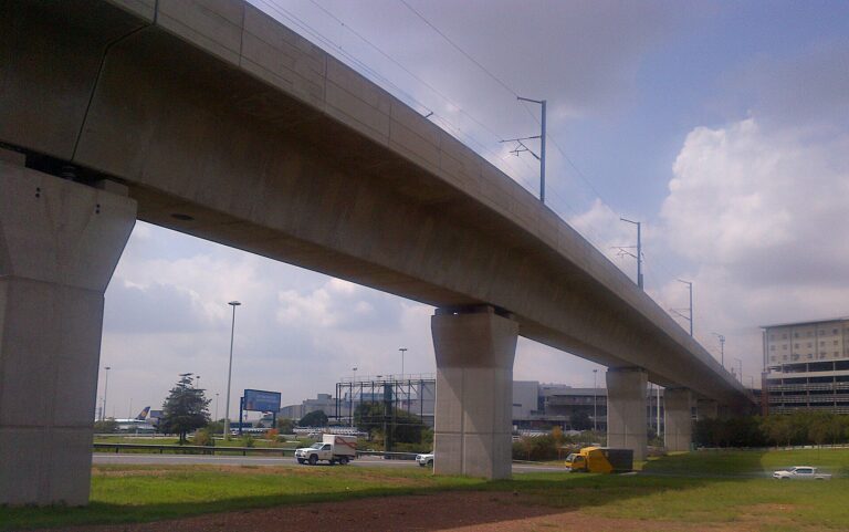 Gautrain viaduct near OR Tambo Airport