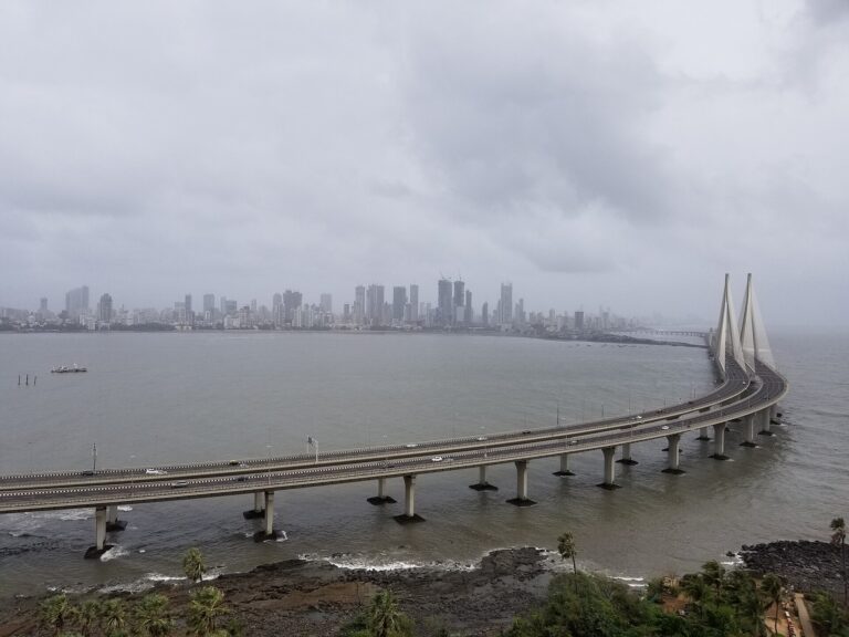 Bandra-Worli Sea Link and Mumbai skyline