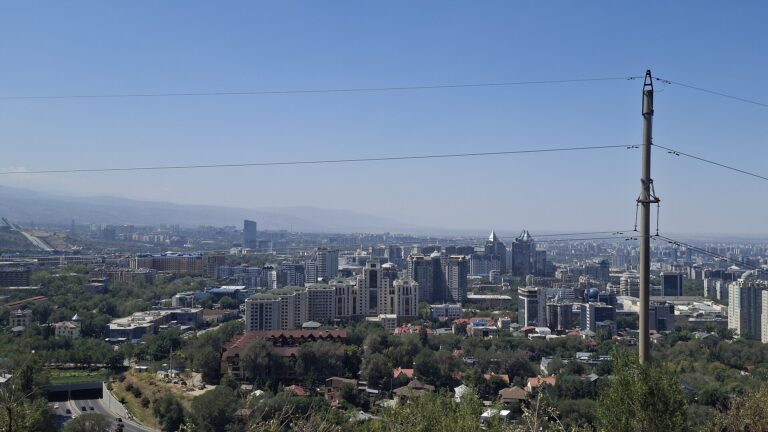 Almaty skyline from a hillside