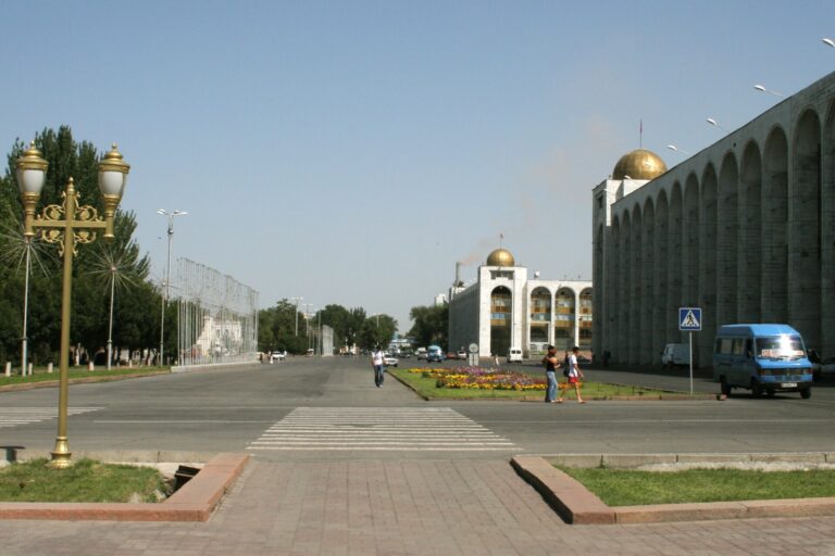 Broad avenue in Bishkek