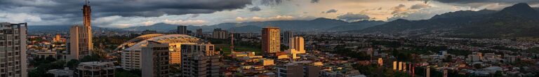 San Jose skyline under storm clouds