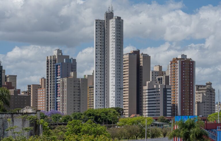 Curitiba residential towers above trees