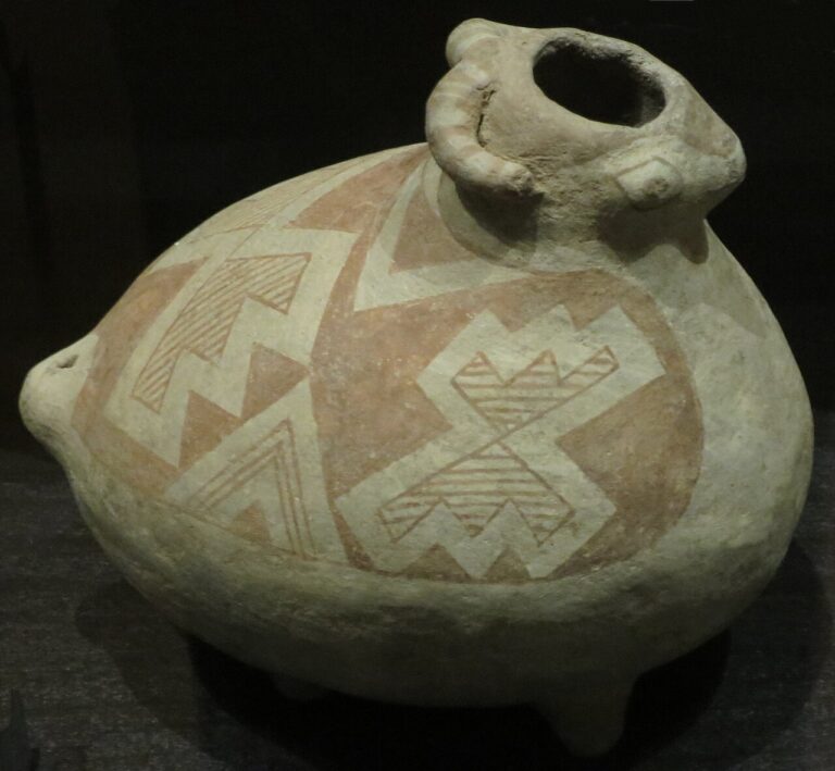 Ancestral Pueblo, Mimbres mountain sheep effigy jar, CE, Heard Museum