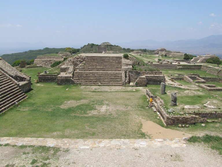 Ruins at monte alban architecture