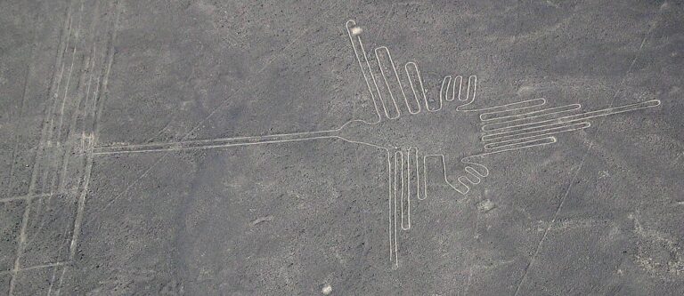 Nazca hummingbird geoglyph