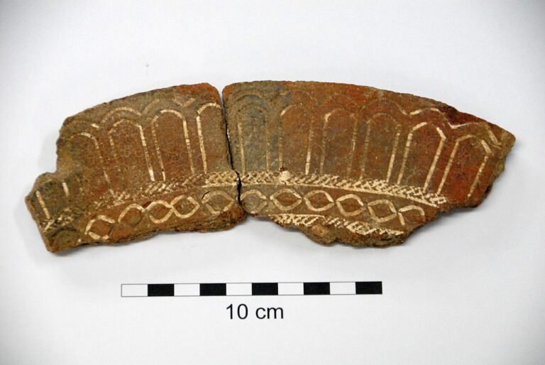 Decorated piece of Lapita pottery from the Bourewa site in Fiji