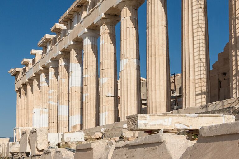 Colonnade Parthenon Acropolis, Athens, Greece