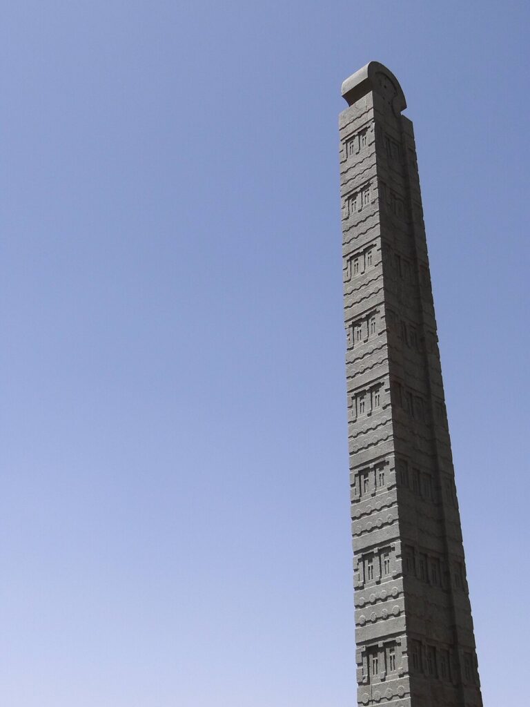 Stela in Main Stelae Field Axum Ethiopia 01