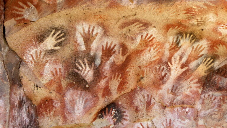 Hand stencils at Cueva de las Manos