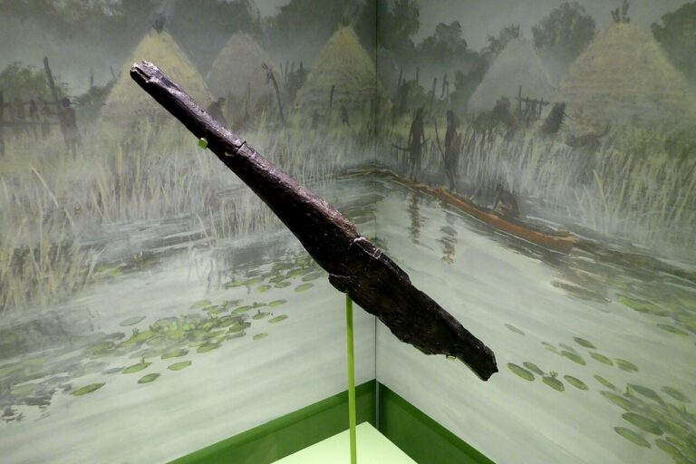 Mesolithic Paddle from Star Carr in the Cambridge University Museum of Archaeology and Anthropology