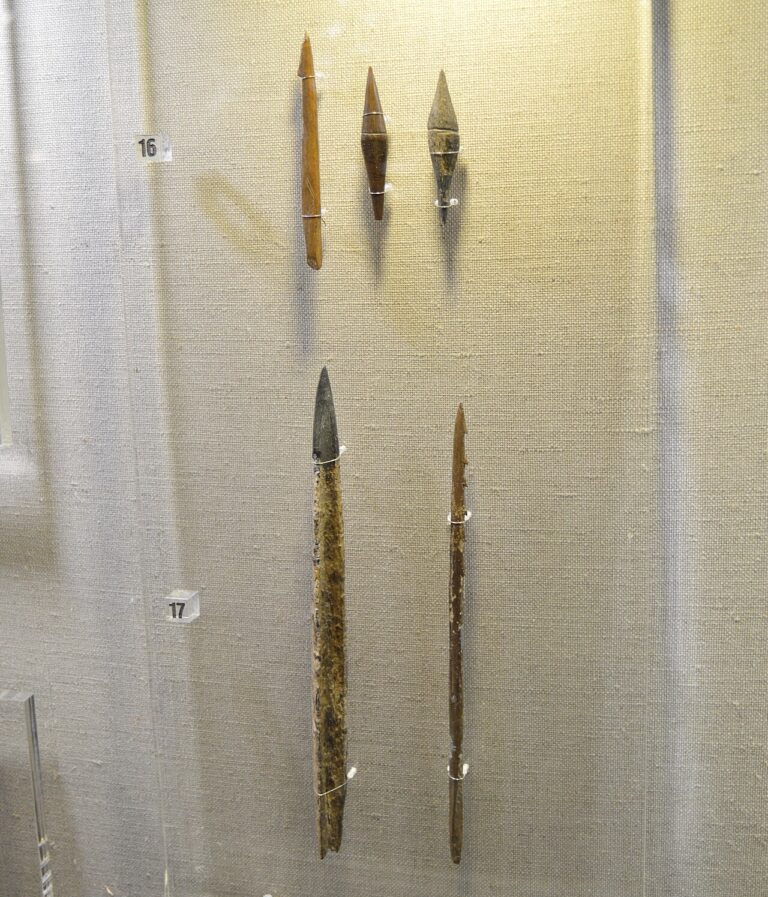 Arrows, harpoons Mesolithic Museum of Archeology of Moscow