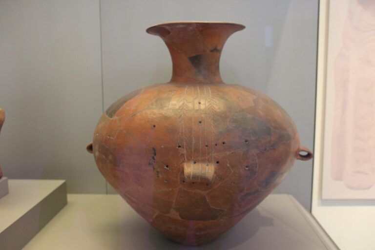 Bronze age vessel No. . Clay vessel from the Boiotian Orchomenos Archaeological Museum Athens