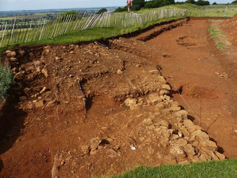Archaeological dig at Burrough Hill Iron Age Hillfort